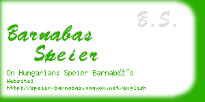 barnabas speier business card